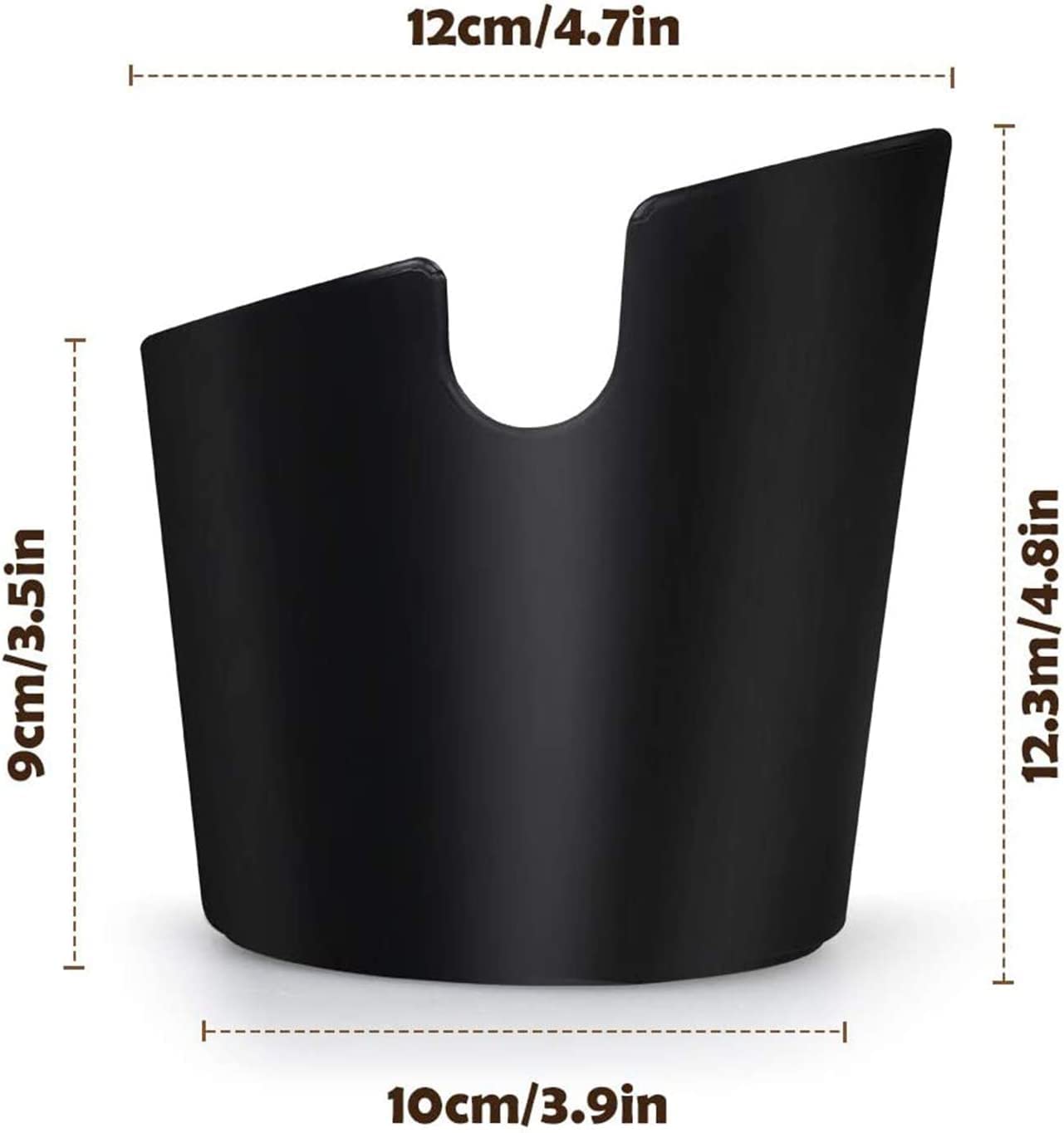 Ailelan Coffee Knock Box, Espresso Knock Box, Coffee Bin, Espresso Dump Bin, 4.8 Inch Shock-Absorbent Durable Barista Style Espresso Knock Box with Removable Metal Knock Bar and Non-Slip Base(Round)