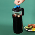 Glass Mason Jar Pitcher with Lid,V-shaped Pour Spout - 1800ml Breastmilk Pitcher for Ice Tea, Cold Brew Coffee, Fridge Water, Breast Milk, Juices, Leak Proof