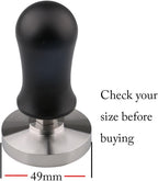 Calibrated Coffee Tamper 49mm for Coffee and Espresso black