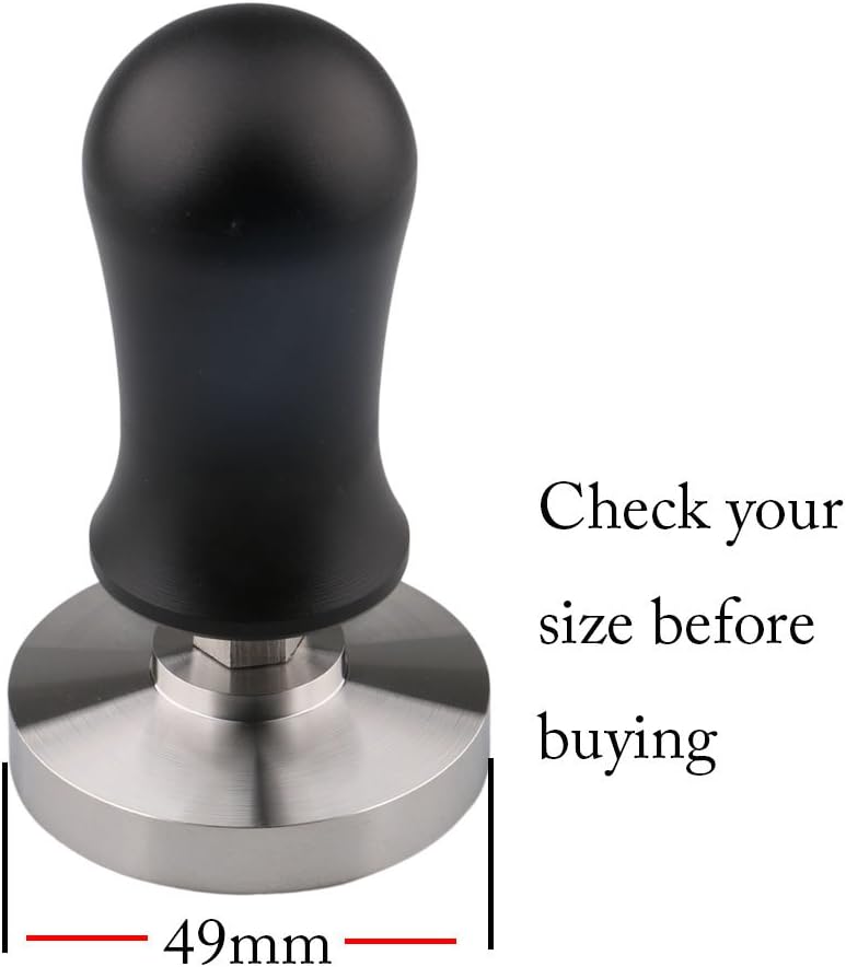 Calibrated Coffee Tamper 49mm for Coffee and Espresso black