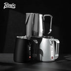 Bincoo Milk Frothing Pitcher,Espresso Milk Frothing Pitcher Stainless Steel 20oz/600ML Coffee Milk Frother Cup with Measurement Lines,Ergonomic Handle for Latte Art & Cappuccino