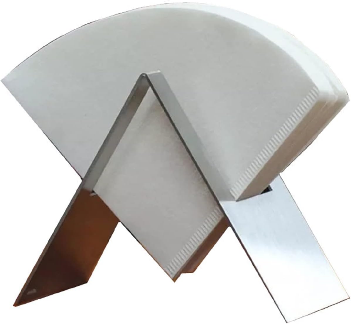 MIAO JIN Coffee Filter Paper Holder,Stainless Steel Coffee Paper Storage Container Dispenser Rack Coffee Filter Stand (Silver)