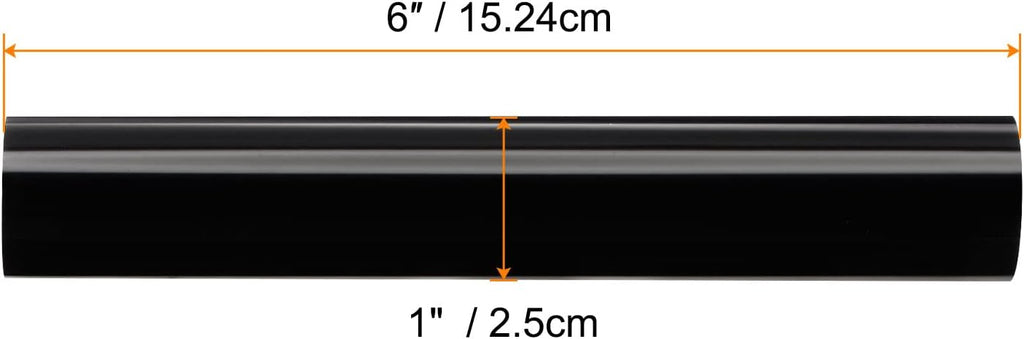 HARFINGTON Acrylic Clay Roller 6 Inch x 1 Inch Solid Non-Stick Plastic Round Tube Roller Polymer Clay Rod Fondant Rolling Pin for Shaping, Sculpting, Modeling DIY Crafts, Black