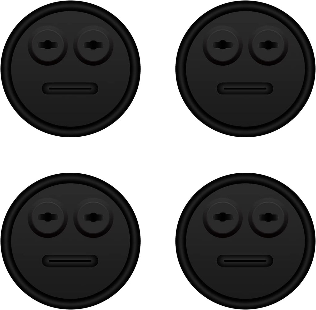 4-Pack Temp Probe Grommet for BBQ Grills, Replacement for Weber 85037 Smokey Mountain Accessories, and Other Smoker Grills DIY Thermometer Probe Port (Black)