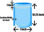 AwePackage 100 Pack of 7"x10" Airtight Zipper Stand Up Pouch Bag - Clear Front Aluminum Foil Back Heat Sealable Zip Lock