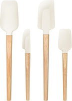 4 Piece Silicone Spatula Set - Food Grade Rubber Spatulas, Nonstick Spoonula & Jar Scraper for Cooking, Baking, Mixing, Frosting - Heat Resistant Up to 600°F, Dishwasher Safe