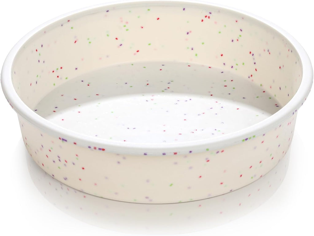 Vinino 6 Inch Silicone Round Cake Pan with Metal Reinforced Frame, Nonstick Silicone Springform Pan for Baking Suitable for Making Layers, Cheese & Chocolate Cakes