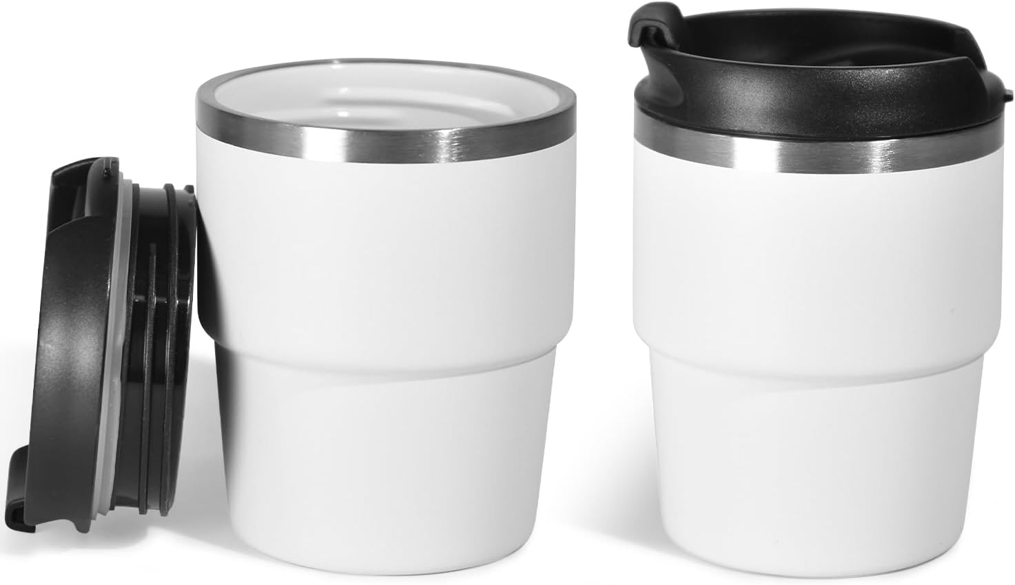 6oz Espresso Cups, Insulated Espresso Cups Set of 2, Expresso Shots Cup, Stainless Steel Shot Glasses for Coffee, Portable Espresso Travel Mug for Camping