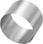 HARFINGTON Round Cake Ring 2.95 x 2 Inch Seamless Stainless Steel Pastry Mousse Dessert Ring Mirror Coating for Baking Cooking Making Tool