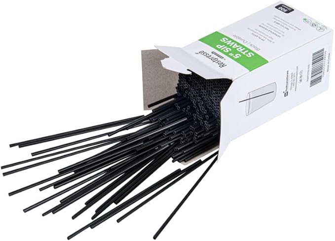 Restaurantware Restpresso 5 Inch Cocktail Stirrers 5000 Disposable Coffee Stirring Rods - Premium Odorless Black Plastic Stirrers For Coffee For Hot And Cold Drinks For Bars Or Offices