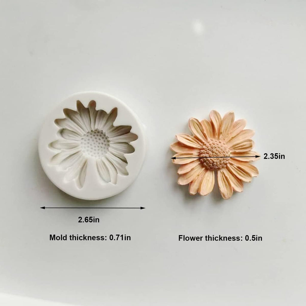 Small Lovely items Silicone Fondant Molds Set For Cake Topper, Gumpaste, Candy & Chocolate, Polymer Clay and More (Flowers & Leaves)