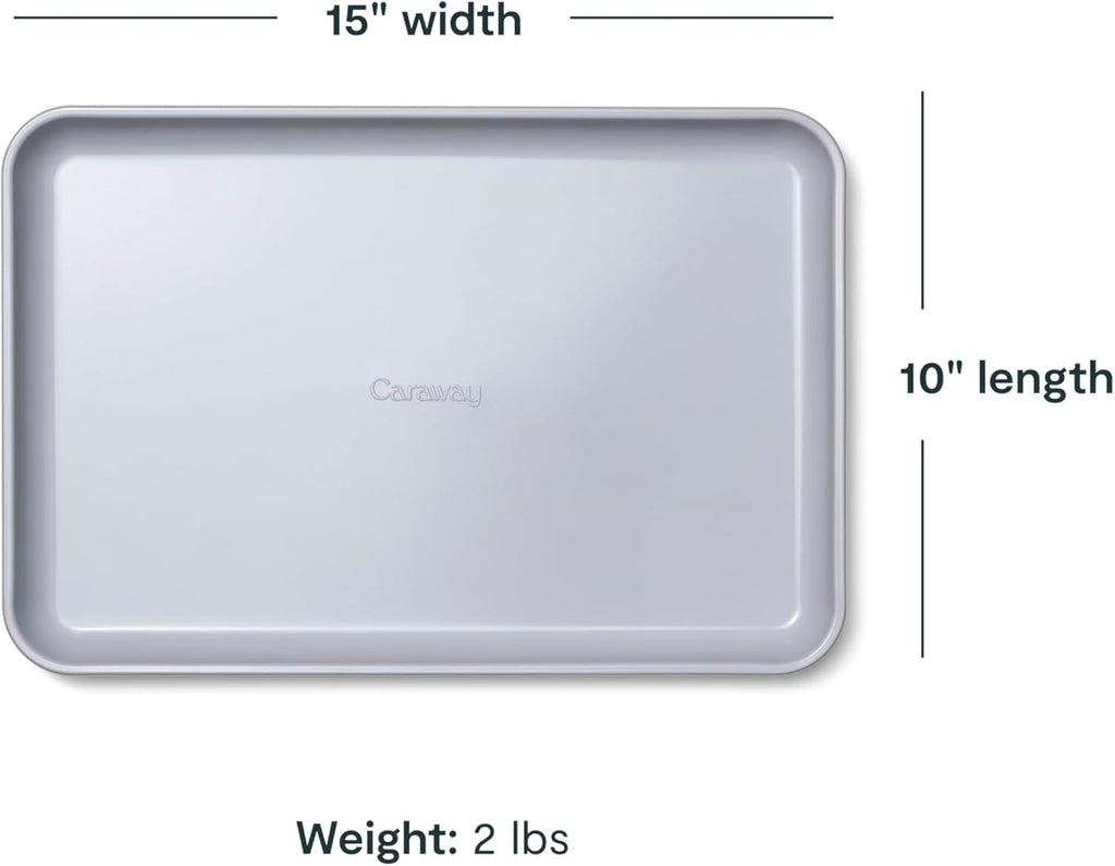 Caraway Non-Stick Ceramic Medium Baking Sheet - Naturally Slick Ceramic Coating - Non-Toxic, PTFE & PFOA Free - Perfect for Baking, Roasting, and More - Medium (15" x 10") - Navy