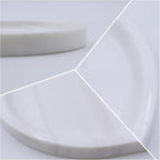 Natural Marble Tray, Oval Vanity Decorative Tray for Bathroom Counter, Countertop Stone Organizer, Catchall Tray for Kitchen, Perfume, Candles, Jewelry Dish Decorative Tray