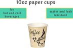 Smygoods Disposable Coffee Cups, To Go Paper Hot Cups, Classic Design (10 OZ, 100 Count) For Hot Beverages, Coffee, Tea, Espresso, Cocoa - Vasos Para Cafe
