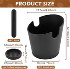 5-Inch Coffee Knock Box for Espresso Grounds Disposal with Extended Knocking Rod & Shock-Absorbent Non-Slip Base - Perfect for Home, Office, and Coffee Enthusiasts