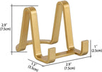Plate Stands for Display - Plastic Easel Stand Plate Holder Display Stand Picture Frame Stand for Pictures | Photo|Decorative Plate |Dish | Tabletop Art - 3 inch-Golden