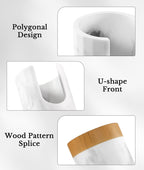 Luxspire Dixie Cup Dispenser, 5-7oz Bathroom Cup Dispenser, Marble Resin Dixie Cup Holder, Disposable Bathroom Paper Cup Holder, Cotton Pad Holder, Guest Bathroom Essentials, Gravel White, 1 Pack