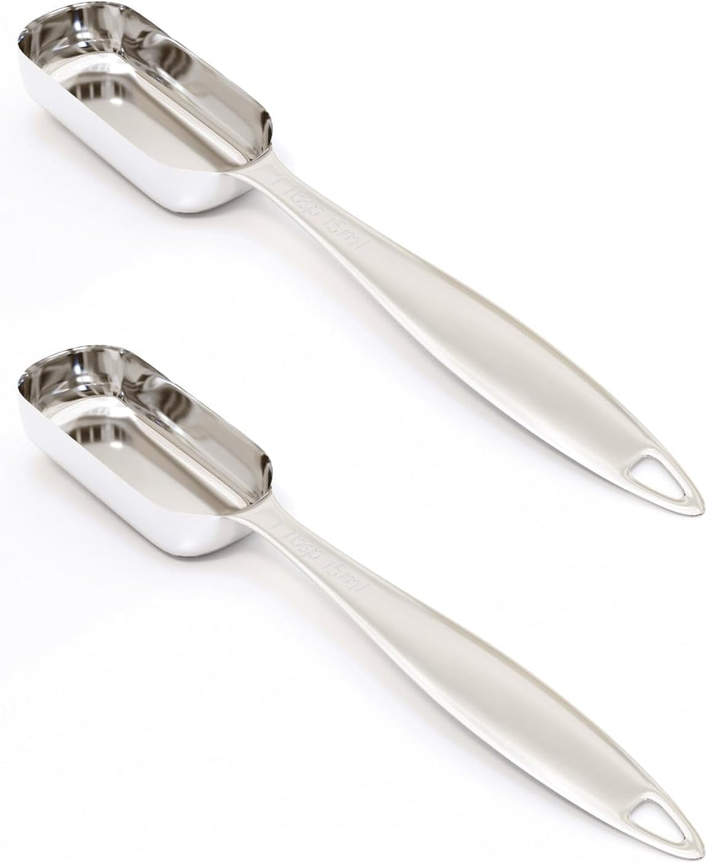2PCS 1Tablespoon (1tbsp, 3tsp, 15ml, 1/2oz) Single Measuring Spoon, Individual Stainless Steel Long Handle Measure Teaspoon Only