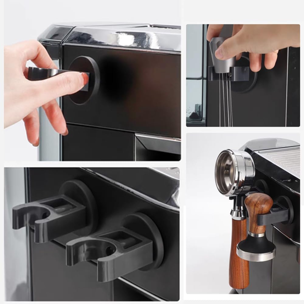 Wall Mounted Magnetic Hand Tamper Holder,Portafilter Organizer Fit for Storage 51, 54, 58MM Espresso Tamper,Portafilter,Espresso Coffee Stirrer,1Pieces