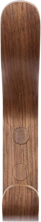 Plywood Wall Hooks Set of 4 Wood Coat Hooks Hanging Clothes Hats Robes Towels Walnut Wooden