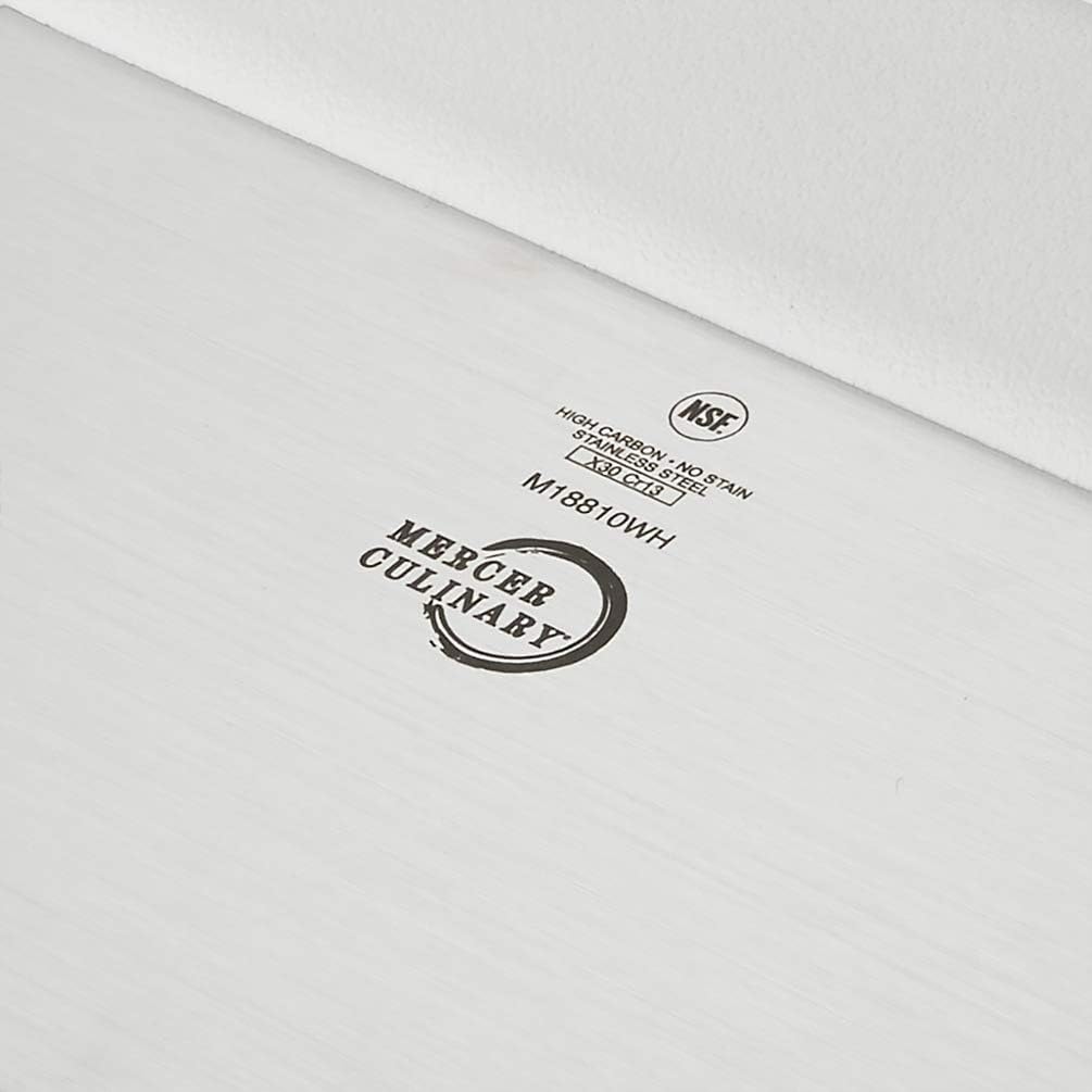 Mercer Culinary Millennia Bench Scraper, 5 7/8 Inch x 3 1/2 Inch Blade, White Handle