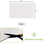 Matace Designer Coffee Bar Mat, Small 12 x 19 Inches, Rubber Backing, Absorbent Coffee Maker Mats for Dish Drying, Kitchen Countertop, Heat Resistant, Solid White