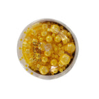 Edible Yellow Sugar Pearls Candy Sprinkles 120G/ 4.23Ounce Baking Cake Sprinkles Cupcake and Cake Topper Cookie Decorations Wedding Party Valentines Halloween Christmas Supplies