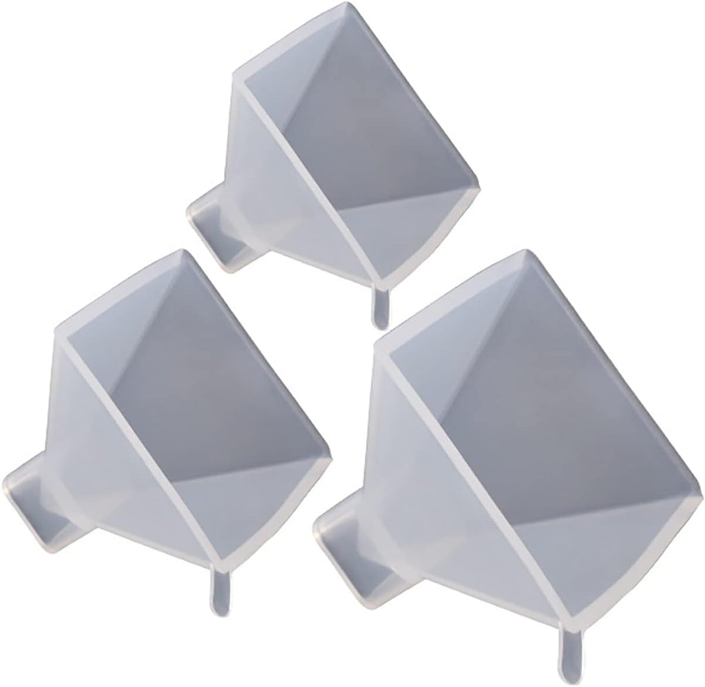 3 Pack Silicone Pyramid Molds - Resin Releasing, Soap Making, Animal Shapes - Home Decor & Candle Making