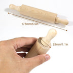 6 pcs 7 Inch Vintage Wooden Rolling Pin, Perfect for Kitchen Decoration, Tiered Tray Decor and Arts Crafts