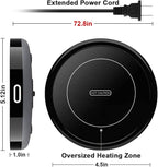 BESTINNKITS Smart Coffee Cup Warmer Set, Auto On/Off Gravity-induction Mug Office Desk Use, Candle Wax Cup Warmer Heating Plate (Up To 131F/55C), 14oz