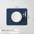 Dish Drying Mat Super Absorbent – 16" x 18" Coffee Mat for Countertops – Non-Slip Drying Mat for Kitchen Counter – Easy to Clean Water Absorbent Mat – Large Dish Drying Mats (Navy Blue)
