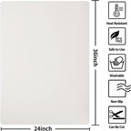 Slicone Mat Heat Resistant Mats for Countertop, Multipurpose Large Silicone Mats for Crafts Kitchen Workbench Size 36x24 inches Thick 2mm,Rolled Package,Beige