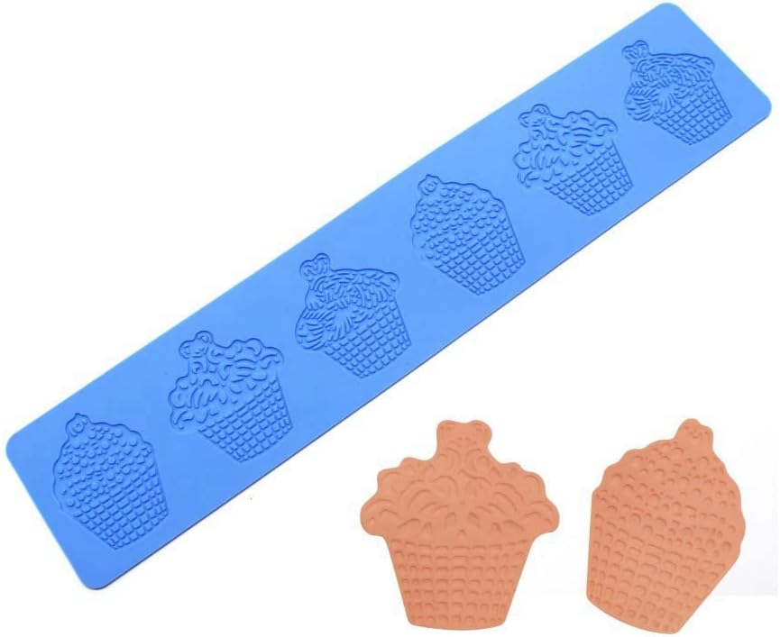 Cupcake Silicone Mold 3D Cupcake Fondant Lace Pad Cake Silicone Mold Cake Fondant Silicone Mold Fondant Clay Mould for Sugarcraft Polymer Clay Cupcakes Chocolate Candy