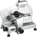 KWS Premium MS-6SS 200w Electric Slicer 7.67-Inch Stainless Steel Blade, Frozen Meat/Deli Meat/Cheese/Food Slicer Low Noises Commercial and Home Use