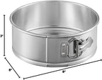 Soro Essentials- 8'' x 3'' Deep Aluminum Round Spring Form Pan- Leak Proof Cheesecake Pan Spring Form Pans with Removable Bottom and Quick Release Latch for Baking Cheesecake Cakes
