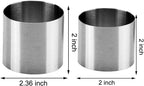 6 Packs Cake Rings Stainless Steel Nonstick Tart Ring Cake & Pastry Ring, Dessert Rings Set Round Cake Rings Mold 2-Inch