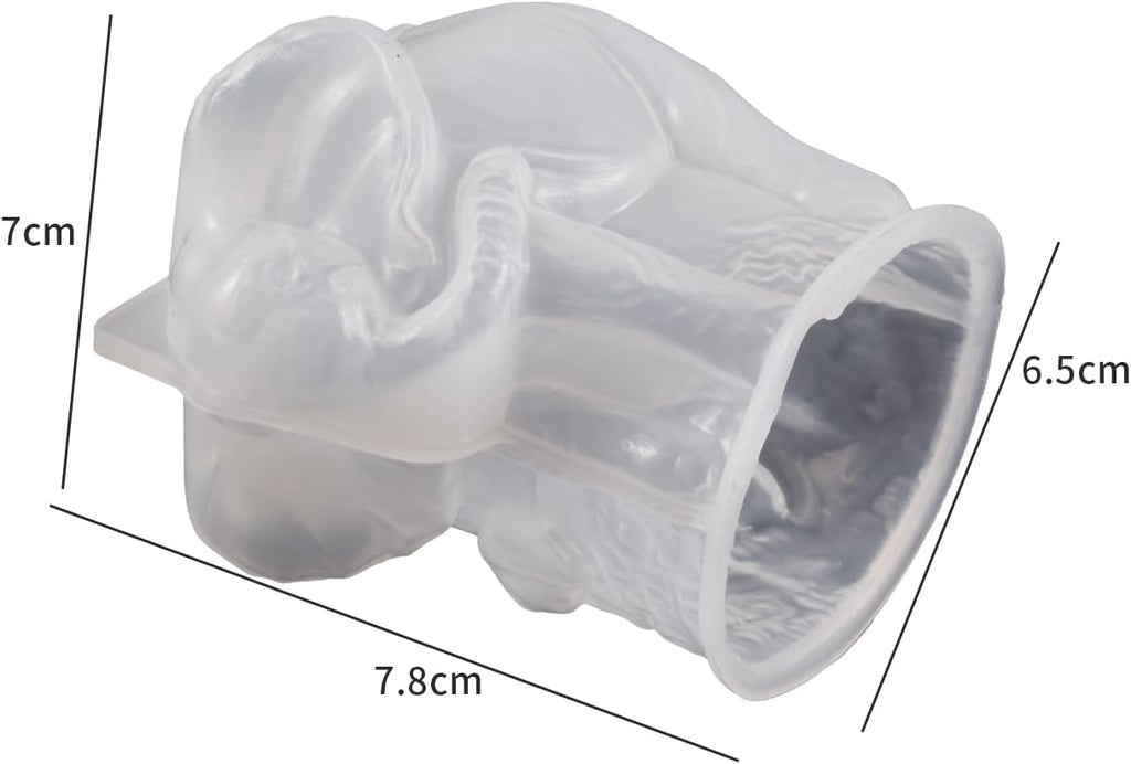 Elephant Cylinder Animal Resin Casting Silicone Mold for Home Decor & Candle Making Wave Spiral Mold
