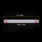 HARFINGTON Fondant Rolling Pin 13 Inch x 0.98 Inch Adjustable Guide Rings Non-Stick PP Plastic Fondant Roller Dough Roller Kitchen Decorating Tools for Cookie Pastry Pizza Clay