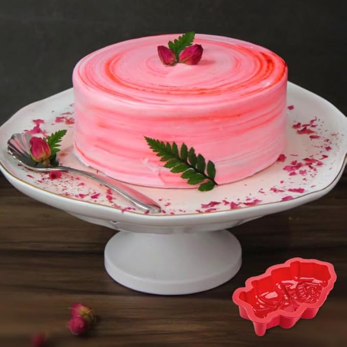 Hemoton 2pcs Christmas Themed Silicone Cake Molds Food-grade Dessert Making Mold for Home Baking Easy to Use Cartoon Design for Boys and Girls for Festive Treats Diy Projects