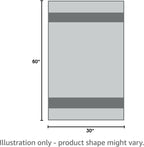 POLYTE Microfiber Oversize Quick Dry Lint Free Bath Towel, 60 x 30 in, 4 Pack (Waffle Weave)