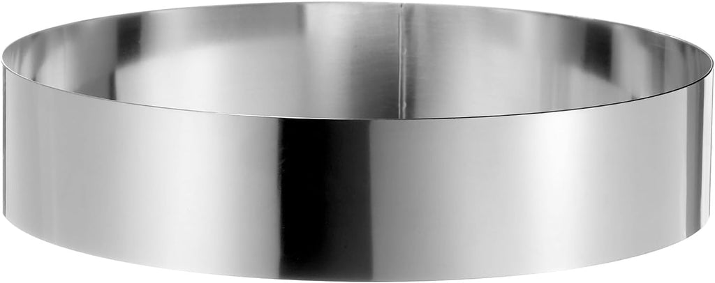 HARFINGTON Round Cake Ring 9 x 2 Inch Seamless Stainless Steel Pastry Mousse Dessert Ring Mirror Coating for Baking Cooking Making Tool