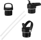 IRON °FLASK Camping & Hiking Hydration Canteens - 3 Lids (Narrow Straw Lid) Leak Proof Vacuum Insulated Stainless Steel - Hot & Cold Double Walled Sports Water Bottle - Bubble Gum, 32 Oz