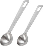 2 Pcs Measuring Spoons Tablespoon Measuring Spoon Set Food Grade Stainless Steel Measuring Teaspoon for Kitchen Cooking(1TSP/5ml, 1/2TBSP/7.5ml)
