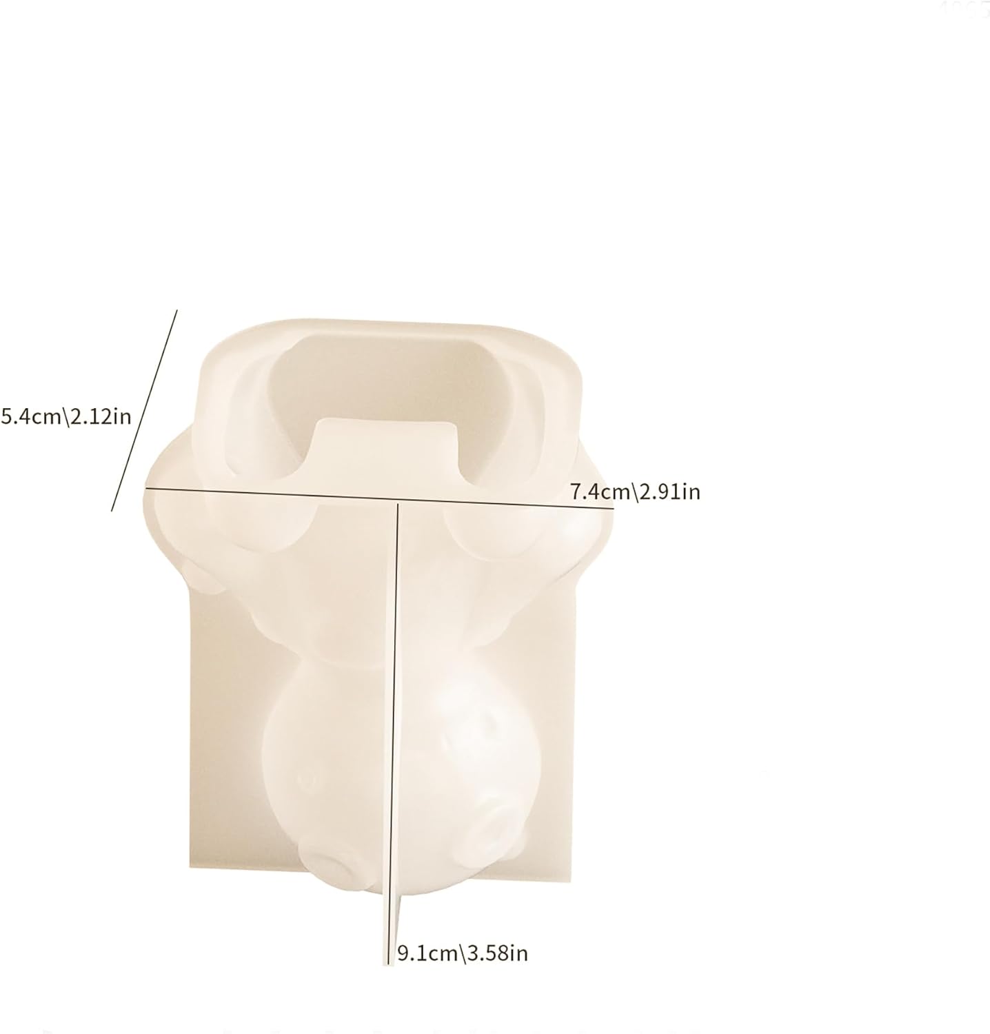 Doll & Ghost 3D Animal Candle Making Molds - Silicone Resin Casting Molds for Home Decor