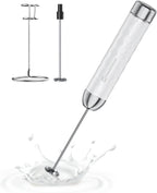 Maestri House Rechargeable Milk Frother with Stepless Speed Control, LunaFro 2.0 Handheld Electric Foam Maker Waterproof Drink Mixer Foamer for Lattes, Cappuccino