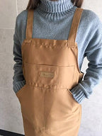 Artist apron/Long apron - Gold Brown