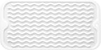 Silicone Dish Drying Mat for Multiple Usage,Easy clean,Eco-friendly,Heat-resistant Silicone Mat for Kitchen Counter or Sink,Refrigerator or Drawer Liner White S 12 inches x 6 inches