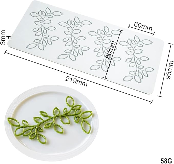 Hollow Leaf Silicone Mold Chocolate Candy 3D Hollow Leaf Candy Mold Food Cooking Meals Decorations Fondant Mold Polymer Clay Molds (Leaf N_8.76x3.72x0.12inch)