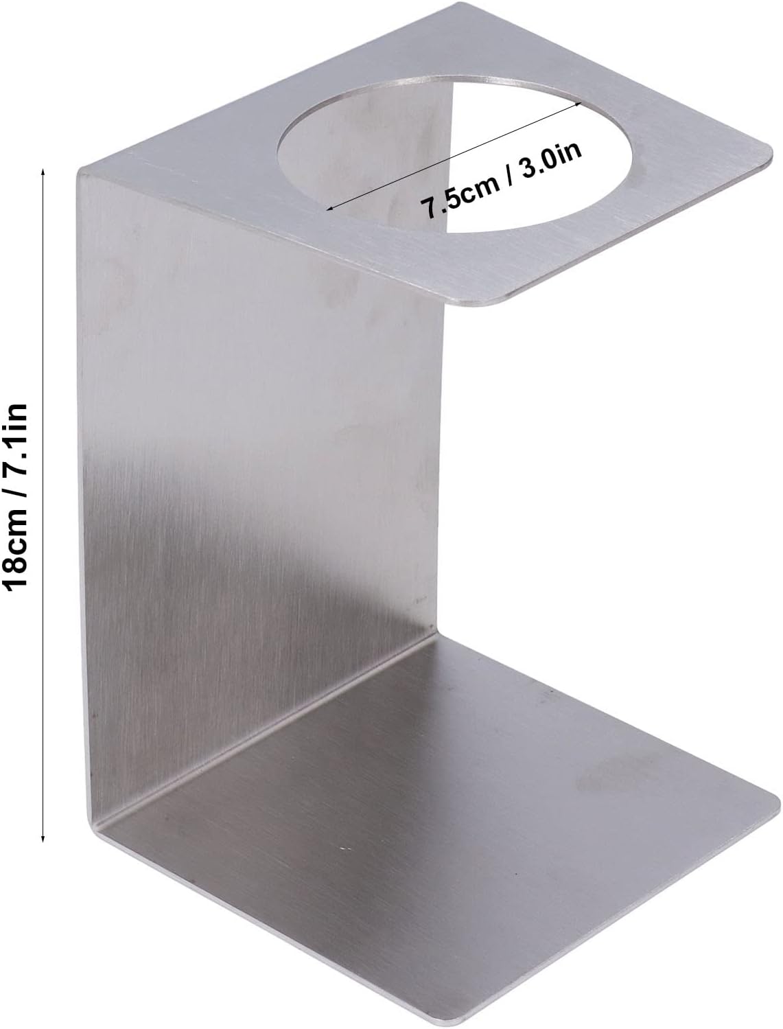 Pour over Coffee Dripper Stand, Filter Cup Holder, Samll Size Light Durable Stainless Steel Reusable Pour over Coffee Dripper Stand for Cone Filters(Steel Color)