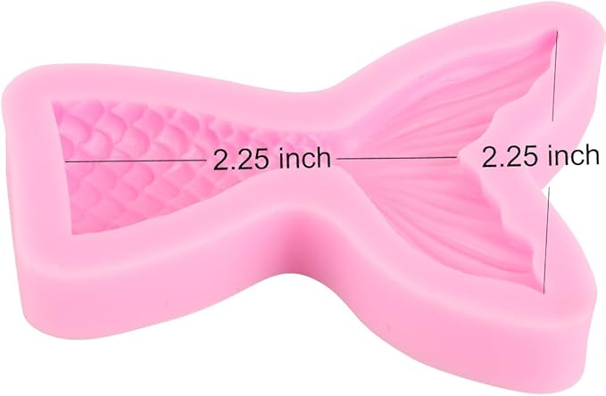 Silicone Mermaid Tail Mold Baking Cake Decoration Jelly Sugarcraft Chocolate Fondant Gum paste Pastry Clay Candy Making Ice Cube Tray Fimo Soap Mold Small